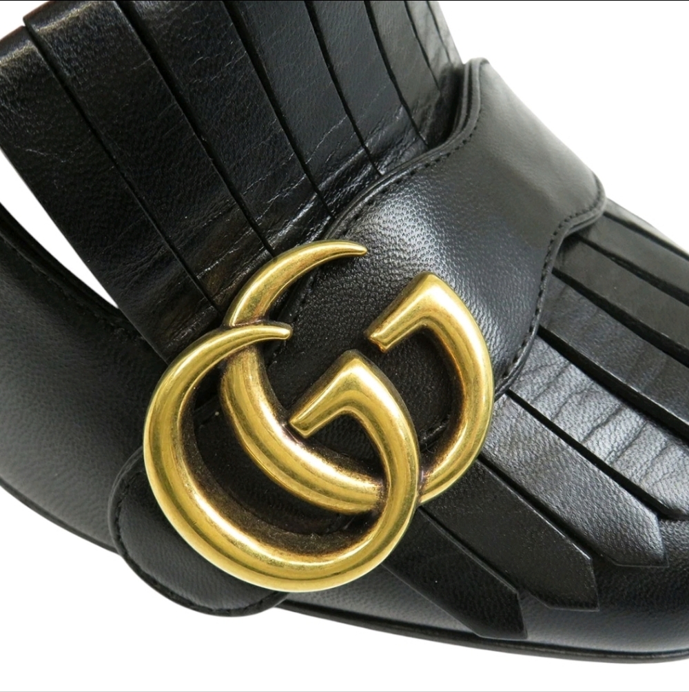 Gucci Marmont GG Mid Heel Loafers - Picture 5 of 13